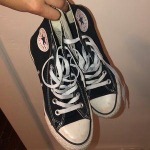 Black high top converse